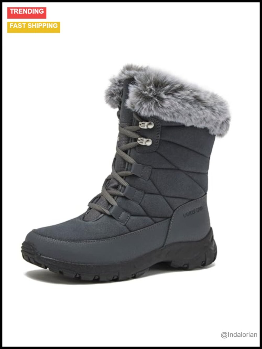 Waterproof Insulated Snow Boots Winter Furry Fleece Lined Womens